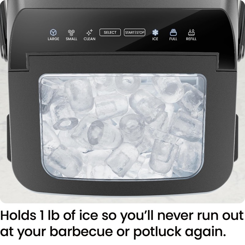 Iceman Dual-Size Ice Maker Countertop - Portable Ice Machine, Large