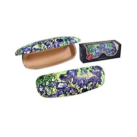 CARMANI - Robust sunglasses case with varnish with Vincent Van Gogh, Iris, Multicoloured, Multicoloured