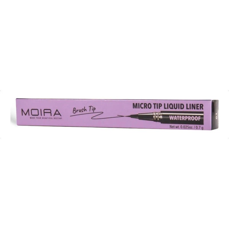 Delineador Moira Cosmetics Para Ojos Waterproof Color Negro