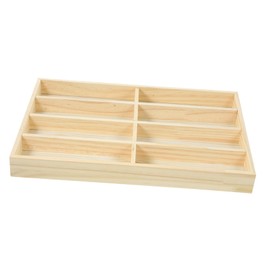 CHILDWEET Solid Wood Sunglasses Organizer 8-slot Stand Glasses Display Storage Box Eyewear Holder