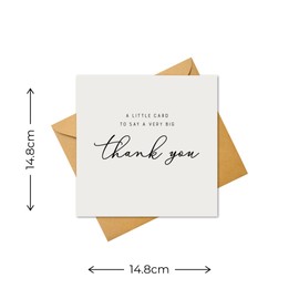 Thank You Card for Teacher - Beautiful and Elegant Thank You Greeting Card for Any Occasion With Blank Inside/for Men, Women, Kids, White