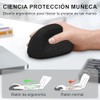 DQST Ratón Vertical Ergonómico Inalambrico Recargable -3 Niveles dpi (800-1600)-Compatible