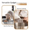 2PCS 3/4CUP(177ml) Dog Cat Food Scoop, Stainless Steel Measuring Cup,
