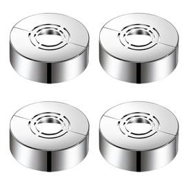 IKOPFLN Set of 4 Shower Fitting Rosette 3 Sizes in 1, Heating Pipe Rosette Pipe Cover, Heating Pipe Cover, Rosette Shower Fitting, Cover Rosette Split for Diameter 21 mm/26 mm/33 mm, a