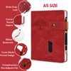 A5 Notebook Lined Journal with Divider, Large Hardcover Leather Journal