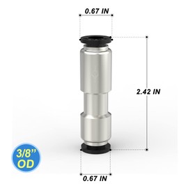 TAILONZ PNEUMATIC 3/8 Nickel plated copper Quick-plug type one-way check valve gas pipe coupling CVPU check valve 5PCS
