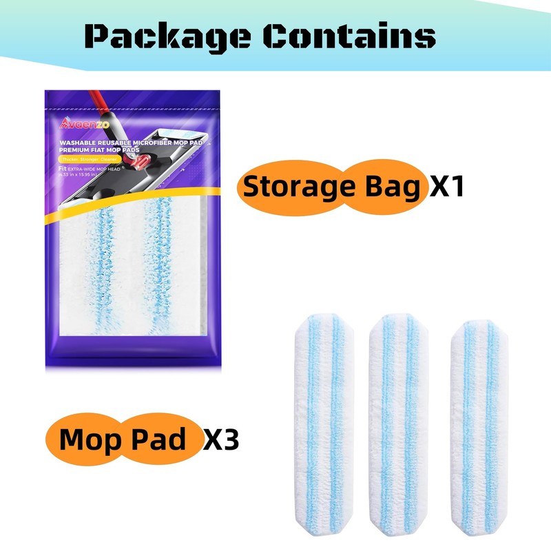 Avaenzo Mop Replacement Pads for OCedar H2prO Flat Mop System