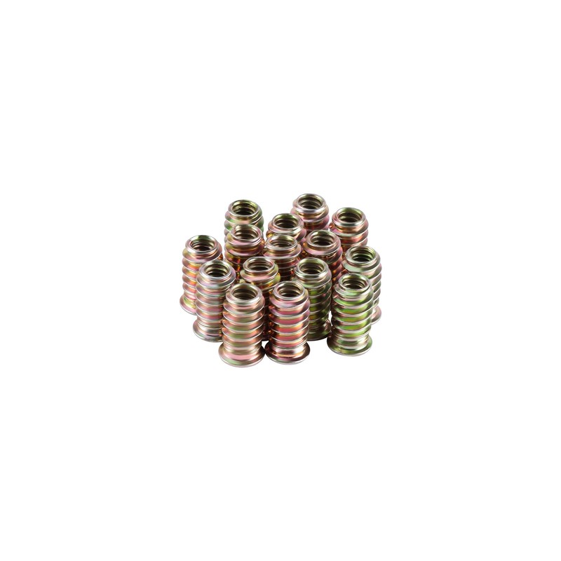 SBRRAIL 50 PCS 3/8-16 Threaded Inserts for Wood Furniture Screw,Steel
