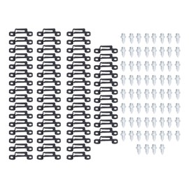 60 Set 2in 1 Furniture Concealed Connector Slide Buckle Fastener Furniture Connecting Fastener for Cabinet Wardrobe Combination Accessories(Half Pass)