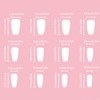 Square Press on Nails Long Coffin Fake Nails with Designs