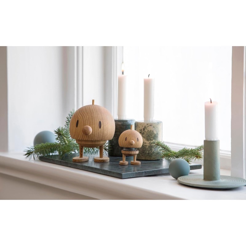 Hoptimist Bumble, Wooden Decoration, Bobble Figure & Lucky Charm Made