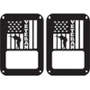 JeepTails Veteran USA American Flag Tail Lamp Light Covers Compatible
