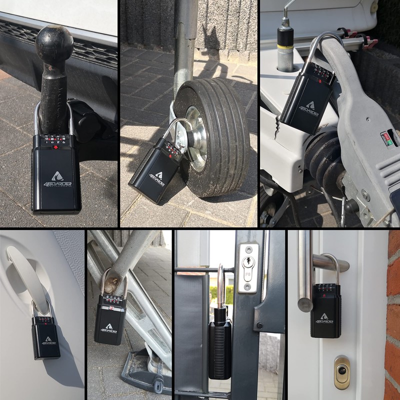 4boarder® Surfy Key Safe with Number Code, Weatherproof Key Box,