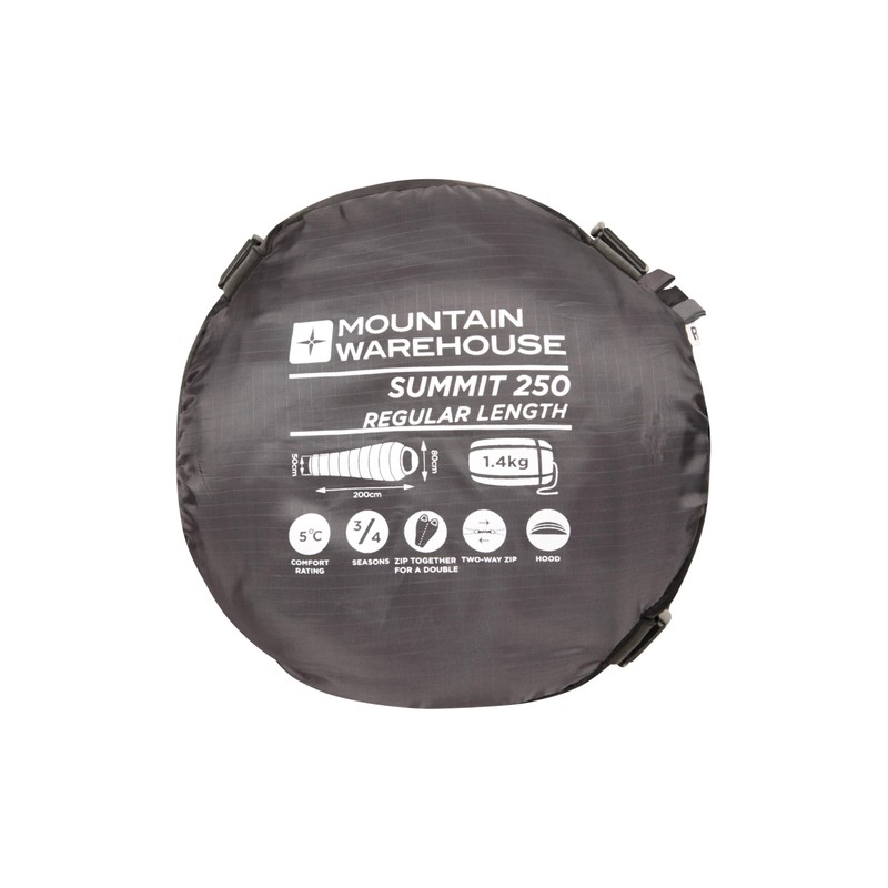 Mountain Warehouse Summit 250 Sleeping Bag - 3/4 Season Insulated
