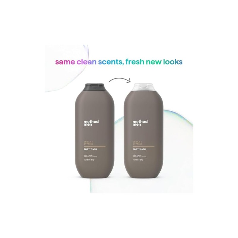 Method Men Body Wash, Cedar + Cypress, Paraben and Phthalate