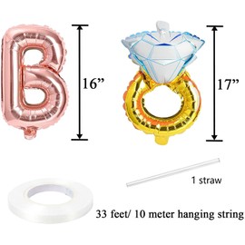 Aitakl Bride to Be Banner Balloons Bachelorette Party Decorations Bride Balloons Bridal Shower and Party Decorations (Rose Gold)