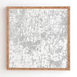 Deny Designs Amy Sia Crackle Batik Pale Gray Framed Wall Art, 12" x 12"