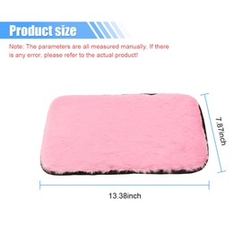 LHDOS Fluffy Car Center Console Cover - Soft Furry Armrest Box Mat Protector Car Armrest Cover Cushion - Universal Armrests Seat Box Cover Pad Middle Console Covers for Most Vehicles (Pink)