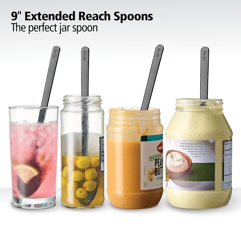 Long Plastic Spoons - 9 Inch - Heavy Duty Long