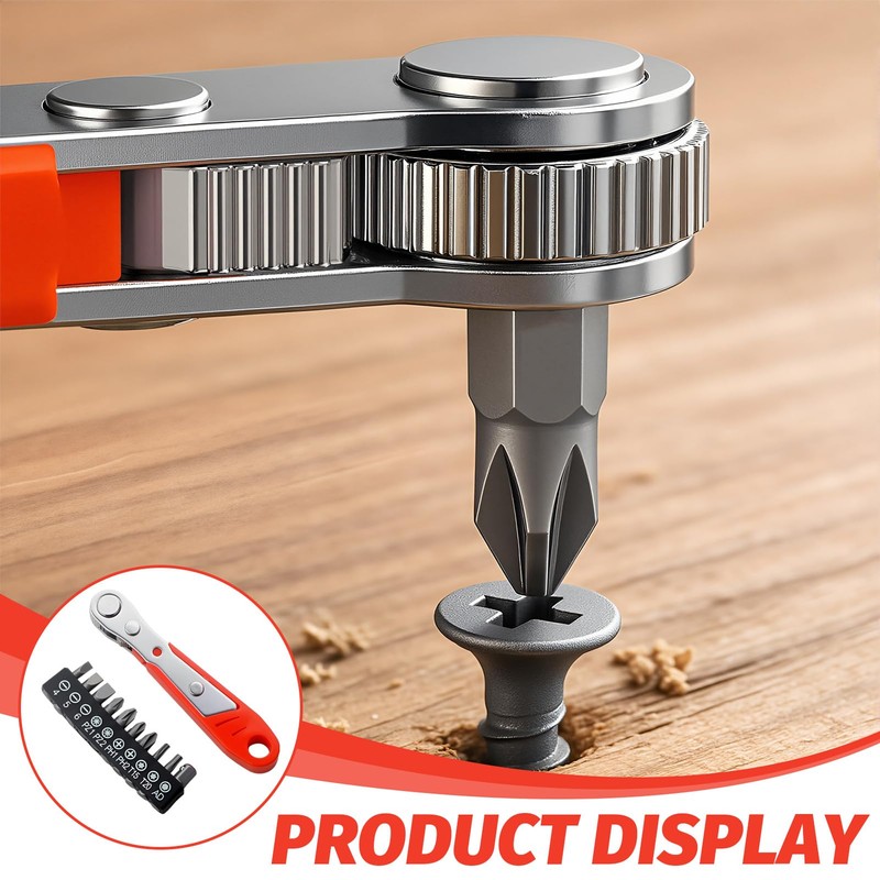 Right Angle Phillips Magnetic Screwdriver, Mini Ratchet Wrench Set, Offset