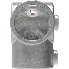 Fenau | Raccordo a croce, angolare, traversa a T, 90 gradi, Ø 48,3 mm, raccordo per tubi, ghisa malleabile, zincato a caldo, viti incl.