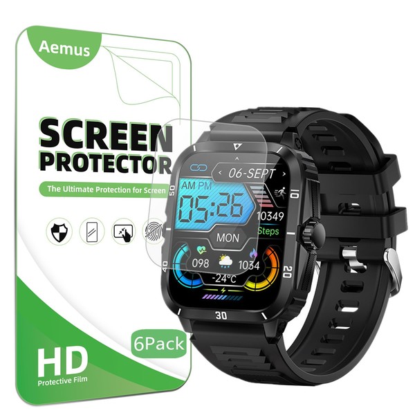 Aemus Screen Protector Compatible for NONGAMX Smart Watch 2.0" (6