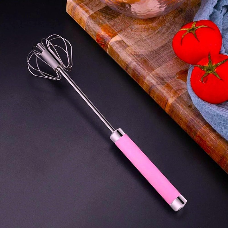 ProBytes Hand Push Egg Beater – Semi-Automatic Stainless Steel Self-Turning