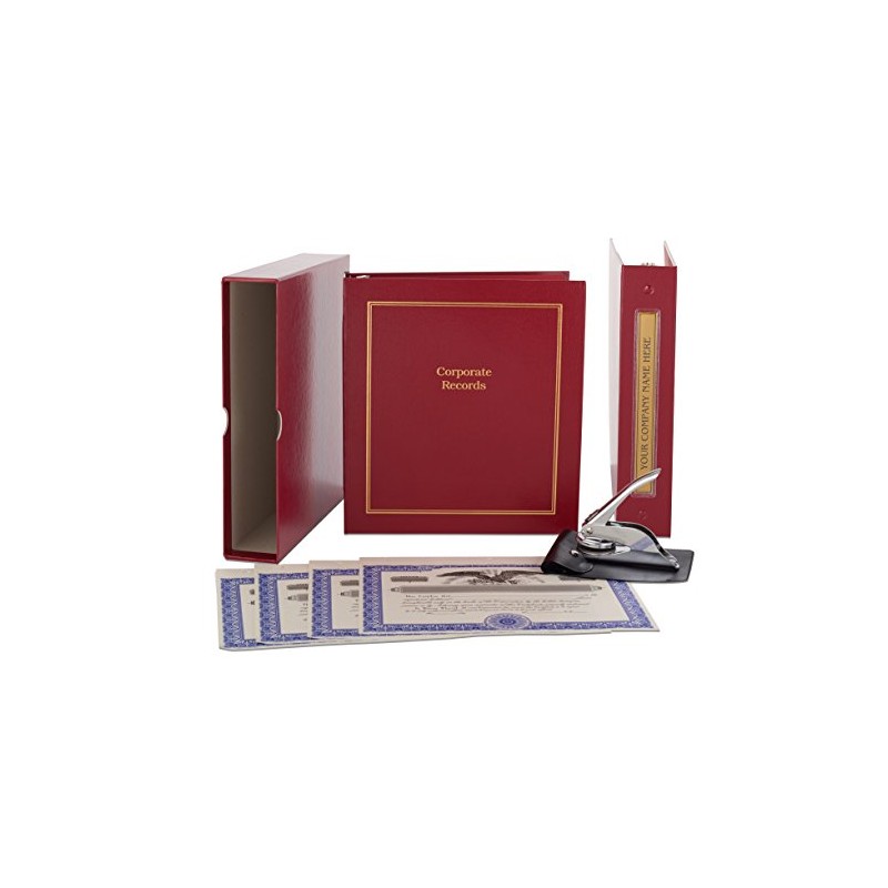 LLC Kit (Red) - Binder, Slipcase, Operating Agreement, Membership Certificates,