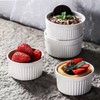 Creme Brulee Bowls, Pack of 4 Souffle Moulds, 200 ml,