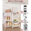 Whoonba Floor-Standing 3-Tier Purse Organizer, High-Capacity Bag Holder with 8