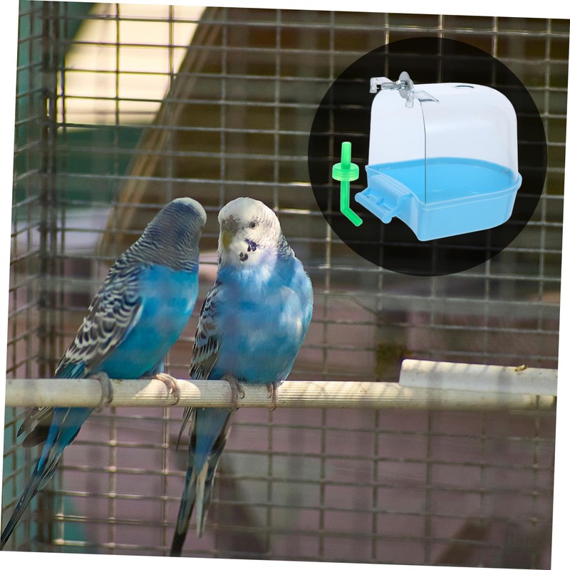 VILLFUL Bird Bath for Cage Convenient Bird Bathtub with Smooth