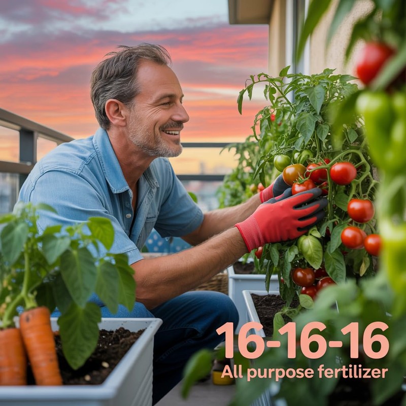 Professional 16-16-16 All Purpose Garden Fertilizer for Lawns, Flowers, Trees,
