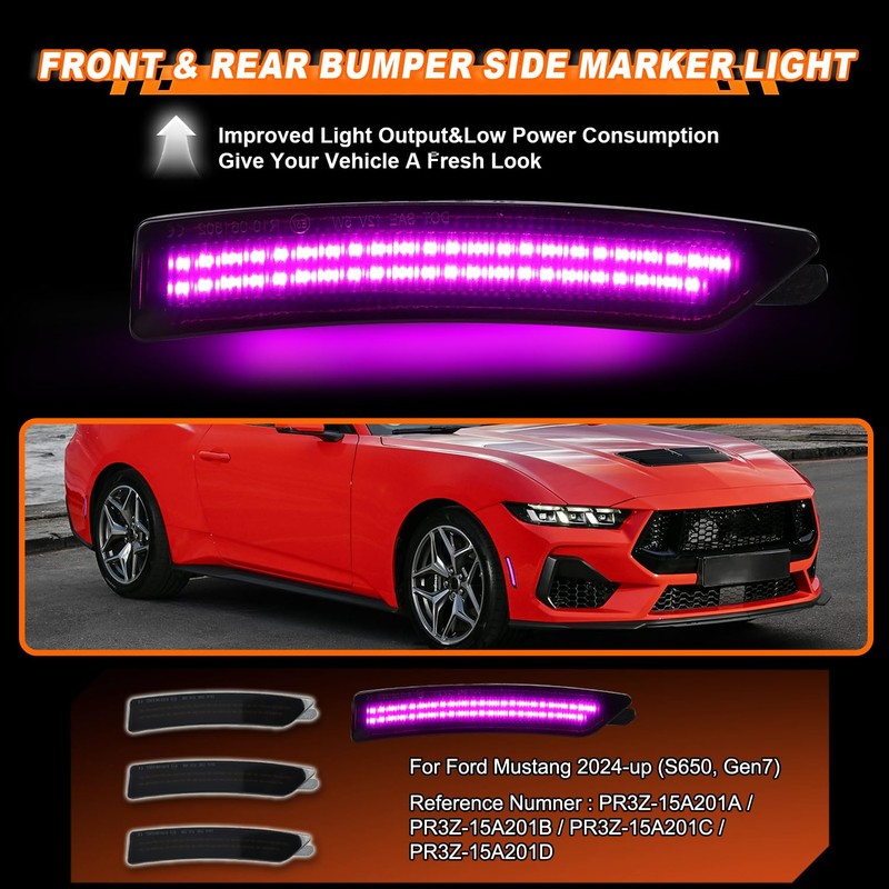 Vektoris Smoked Lens LED Front & Rear Fender Side Marker