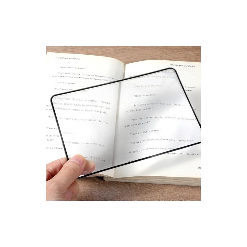 2 Pcs Magnifying for Reading 3X Flexible Plastic Magnifiers Lenses