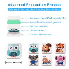 120 Pack Mosquito Patches with 2 Bracelet, Resealable Stickers for Kids Adult - Nature Citronella, Lemongrass and Eucalyptus, Up to 24 Hour of Protection