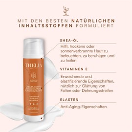 Thelia Beauty Firming Body Cream with Shea Oil and Elastane, Natural Product without Parabens, Dermatologically Tested, Made in Italy, 250 ml