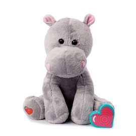 My Baby’s Heartbeat Bear Recordable Stuffed Animals 20 sec Heart Voice Recorder for Ultrasounds and Sweet Messages Playback, Perfect Gender Reveal for Moms to Be, Lil Hippo