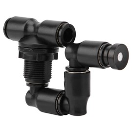 Ecological Rainforest Mist Maker Fogger Nozzle, 360 Degree Adjustable Nozzle Reptiles Fogger Mist Sprinkler Cooling System For Rainforest Tank, Black