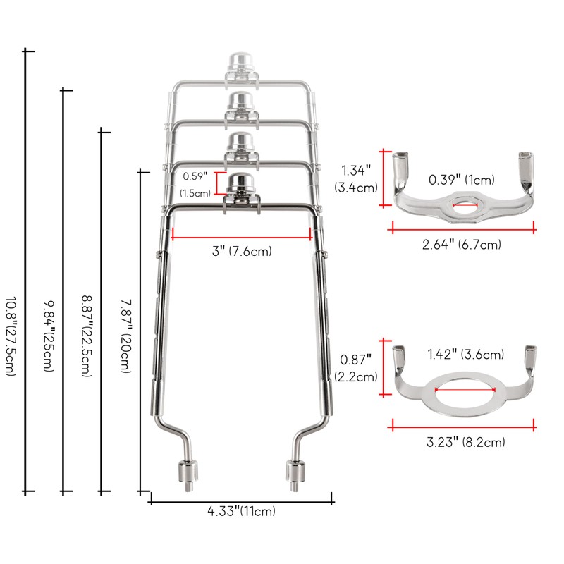 GO&SO 7 8 9 10 inch Adjustable Lamp Harp Holder