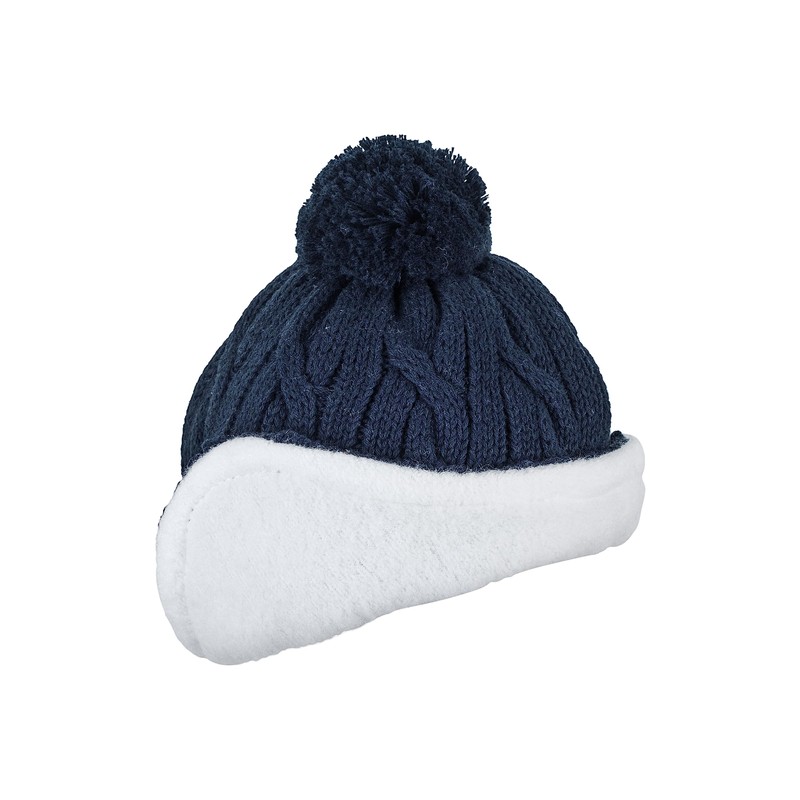 Sterntaler Bobble Knitted Hat with Bobble, navy