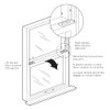 Prime-Line F 2598 White Vinyl Vertical Hung Sliding Window Lock