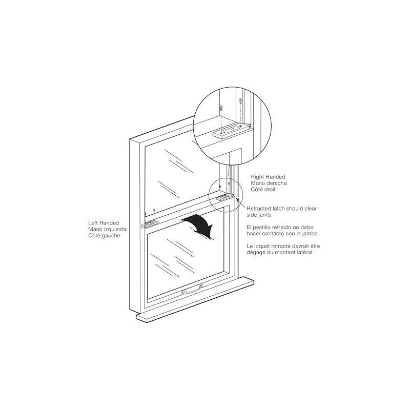 Prime-Line F 2598 White Vinyl Vertical Hung Sliding Window Lock