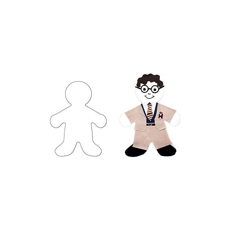 Hygloss White People Shapes Cut-Outs – Pack of 25 Paper