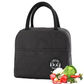 Eastrise Lunch Bag Tote Bag for Women,Wide Open Insulated Cooler Bag,Water-Resistant Thermal Leak-Proof Lunch Organizer for Work,School,Picnic(Black)