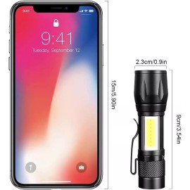 MIITONG 2pz Lámpara Táctica Recargable Led Linterna 3 Modos De Luz