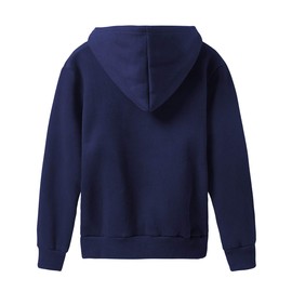Spring&Gege Youth Solid Pullover Fleece Hoodies Kids Sport Hooded Sweatshirts for Teen Girls and Boys Navy Blue Size 9-10 Years