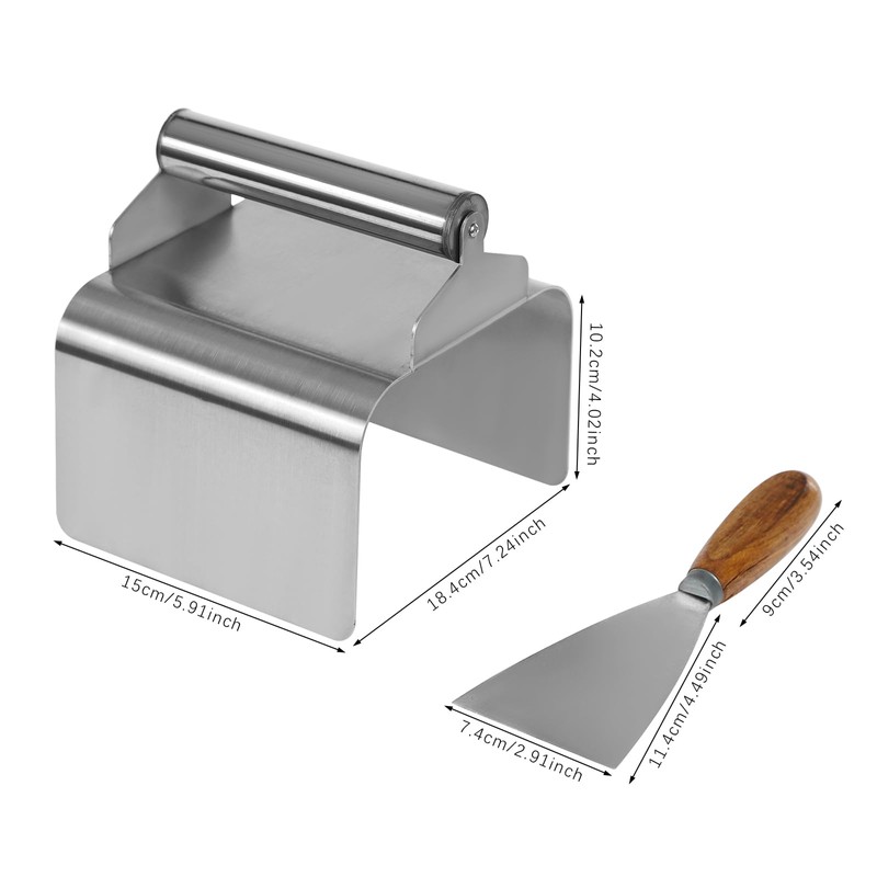 Landscape Curb Trowel, 201 Stainless Steel Concrete Curbing Trowel 5.9”