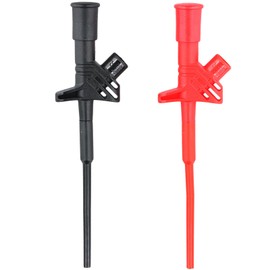 Multimeter Wire Lead Test Hook Clip, 2Pcs P5004 High Voltage Flexible Test Probe, Insulated Quick Professional Test Back Probe Pin Test Leads