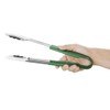 Hygiplas Pro-Grade Kitchen Serving Tongs 300mm, Green Colour Coded -