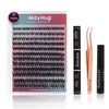 Mayhug Lash Cluster Kit 144 Pcs, 3D Lash Clusters 8-18/D